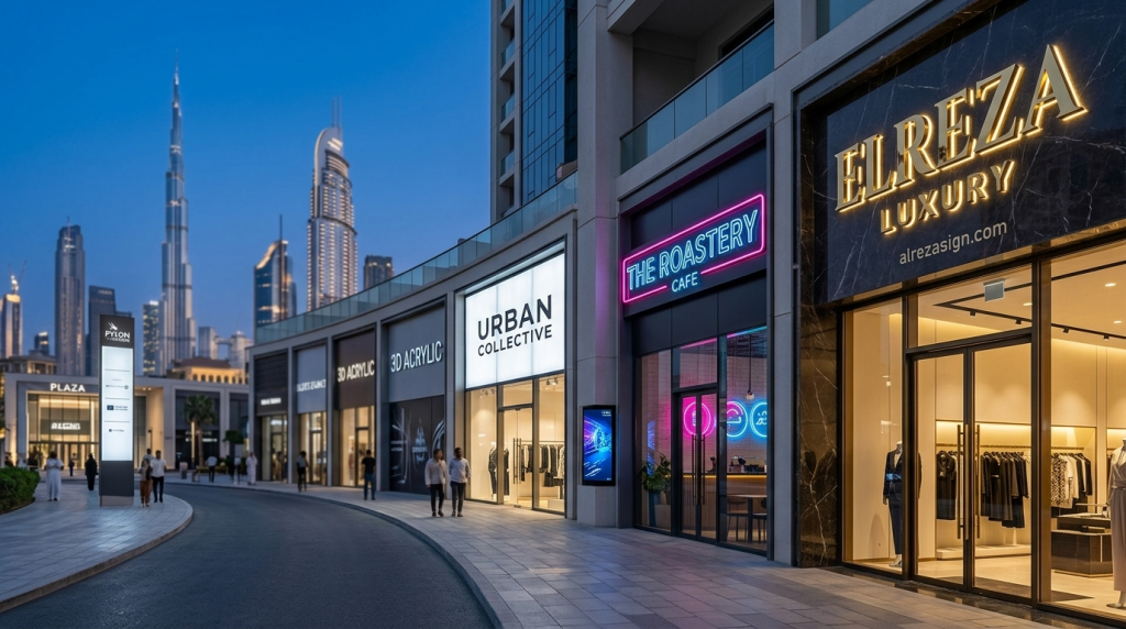 3D signage for shop in Dubai